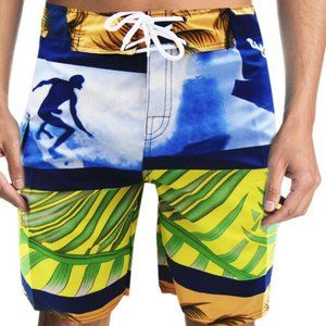 SURF BEACH EXCHANGE MENS MULTICOLOR BOARD SHORTS S
